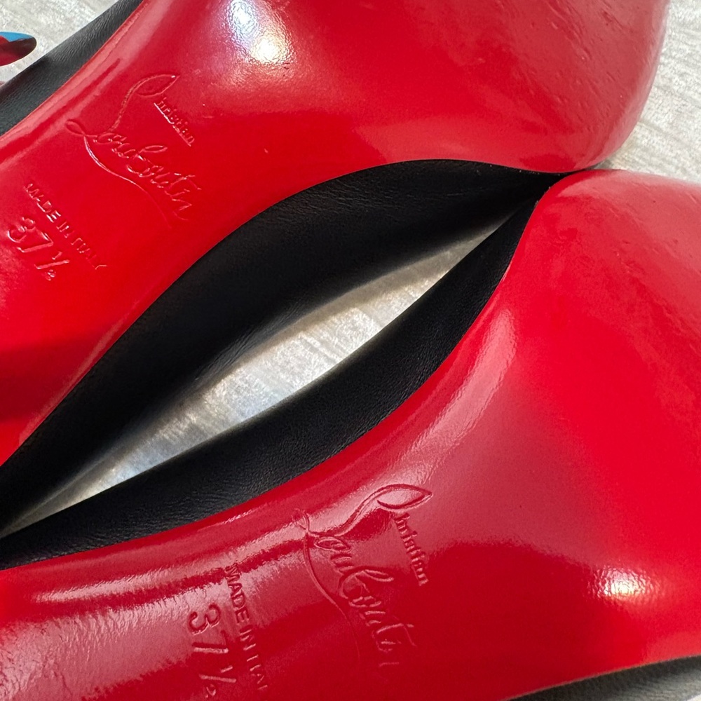 Christian Louboutin Black Heels with Red Soles - Picture 9 of 10